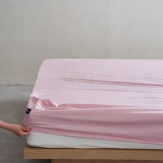 A類長絨棉床笠單件，純棉床罩，三件套床墊保護套, 肉粉,48x74cm枕套一對