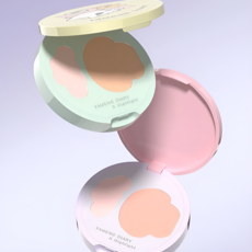 [원톱스타 같은 컬러의 하이디스크] 눈물고랑 3초간 가리기팔자주름다기능 효과 듀얼 입체 하이라이터 팔레트, #02x4, 1개