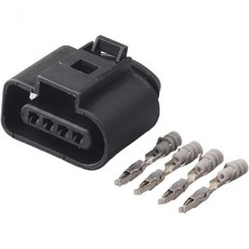 스피커 커넥터 2세트 4핀 자동차 센서스 플러그 방수 전기선 15mm 수컷 암 차량 트럭 호환 1J0973704 1J0973804블랙 5세트, 1 Set, 검정