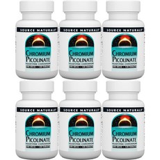소스내추럴스 크롬 피콜리네이트 200mcg 테블릿, 120개, 6개, 120개