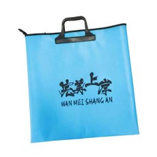 낚시 도구 가방 방수 내구성 좋은 지퍼 잠금 경량 휴대 가능 접이식 다기능 정리함, 파란색