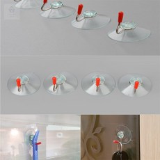 다소니디자인 흡착 집게 4개 흡착큐방, 후크형