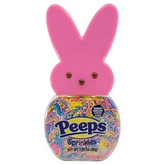 Peeps Easter Bunny 마시멜로 맛 멀티컬러 스프링클 믹스 핍스 버니 모양 토퍼 79.9g(2.8온스)131518