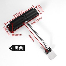 簡易閉門器 自動關門 靜音閉合器 居家安全, 黑色, 1個