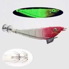 삼봉에기 심해갑오징어 한치낚시, 3개, 14g, 고추장