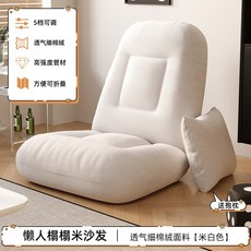 좌식의자 접이식 쇼파 허리교정 고정 미니침대, 1 등받이 5단 조절 베이지 컬러 쿠션 증정 웰론 클라