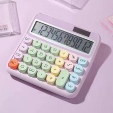 太陽能小算盤 可愛藍色無語音款, 太陽能 紫色 +電池 無語音款