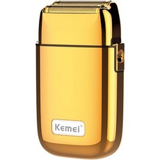 남성용 KEMEI 전기 면도기 전문가용 무선 올 메탈 리튬 티타늄 USB 충전식 안면 수염 트리머 골든TX1 골드, Tx1 Gold, Tx1 골드