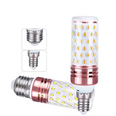 220V E27 E14 LED 옥수수 전구 12W 16W Candelabra LED 전구 빨간색 파란색 녹색 노란색 보라색 작은 나사, [05] 웜 화이트, [01] 12w, [01] E14, 1개