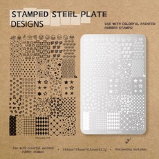 네일 템플릿 스탬프 플레이트 식물 나무 기하학 패턴 이미지 스텐실 DIY 인쇄 스테인레스 스틸 도구, 옵션28) Designs, 1개