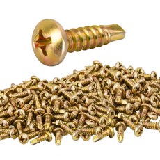 JG철물스토어 국산 명화금속 정품 직결 나사 직결피스 철판피스 철판나사 콩피스 콩나사 양날 둥근머리, 100개