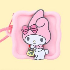 스퀘어 전신 파우치-마이멜로디 실리콘 산리오 미니