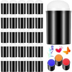 125피스 핑거 스펀지 도버 폼과 박스 페이스 페인트 페인팅 공예 세트 드로잉 분필