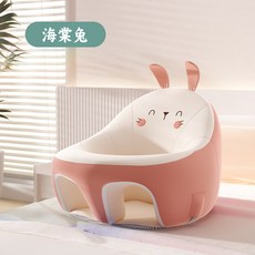 嬰兒學坐椅 寶寶座椅 防水科技布 新生兒坐立神器 防摔小沙發, 海棠兔, 單學坐椅