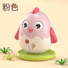 DFMEI 男孩女孩按壓搖擺小黃鴨早教益智兒童玩具回力慣性小汽車1一2-3歲, 如圖, 不倒翁【粉色】