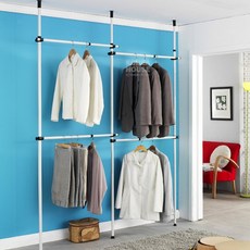 4단 폴 행거 일반형 25mm 고정옷걸이 파이프옷걸이 옷걸이