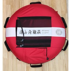 B&E 浮力河驟社 自由潛水安全浮球/浮標(6個橡膠墊手把) 安全標示旗 可更換汽車內胎, 現貨-紅, 1個