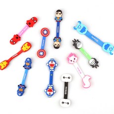 인기캐릭터 버튼형 케이블 선정리, 아이언맨, 1개