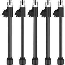 랜티스 5개 블랙 듀얼 헤드 타이어 에어 척 14인치 Fnpt 확장 리치 2방향 연결 인플레이터 게이지 또는 압축기 트럭 자전거 오토바이 자동차용, 5, Black