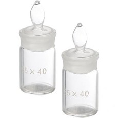 2pcs 평평한 실험실 유리 계량 병 25x40mm 저형태 특정 중력 병 화학 계량 및 실험실 장비 사용을 위한 밀봉 기능 포함, 2pcs 평평한 실험실 유리 계량 병 25x40mm 저