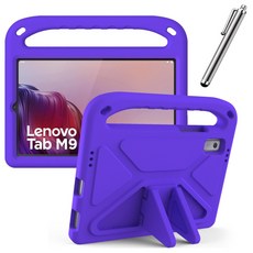레노버탭 M9 호환 케이스 에바폼 스탠딩 커버 TB-310FU 아이친구 Lenovo Tab M9 9inch, 퍼플