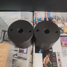 무게조절 클럽벨 6kg 덤벨 헬스장 인디언클럽 전완근, 고무 무게추 2개, 6~16kg, 1g