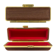 도장 케이스 골드 파우치 지갑 보관함 도장집 개인 법인 인감도장, 브라운