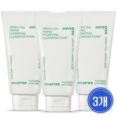 이니스프리 그린티 수분 아미노 클렌징 폼, 150ml, 3개