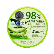 ileum^mBTM 3W클리닉 알로에 베라 수딩젤 300ml 바디 피부진정용품 페이스분 분젤 진정 딩젤일medi*^, 1개