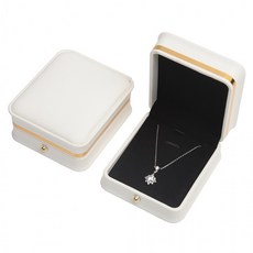 PU 골드라인 주얼리 다용도 고급 하드케이스 화이트 목걸이