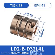 알루미늄 합금 단일 이중 필름 연동기 전동기 발전기용, 1개, 외경 32 41 5~16 이중