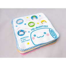 Mantou饅頭卡通紗布方巾 台灣製造 泡泡系列 12入組, 1個, 泡泡(12入)