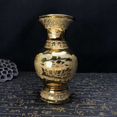 陶瓷金沙花瓶，家用插花、佛堂供奉、佛教用品, 6寸花瓶（一個）