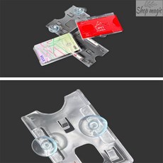 pick 아파트주차스티커홀더 큐방 주차카드케이스, 압착고무형(세로)