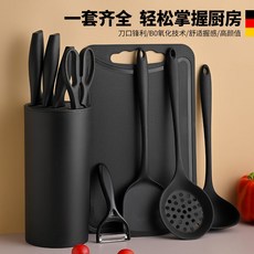 不銹鋼廚具刀具組 刀座 鍋鏟 湯勺 剪刀 瓜剷 水果刀 菜刀 菜板, 1個, 60°以上,18cm
