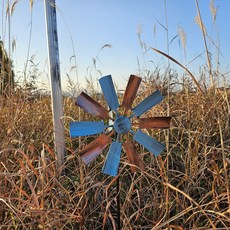 정원 바람개비 철제 꾸미기 마당꾸미기 조형물 겨울정원, 블루