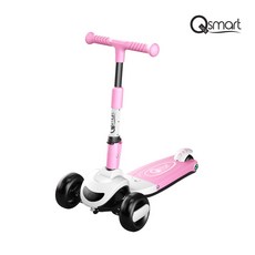 퀵스마트 2in1 폴더블 킥보드, 핑크화이트, 1개