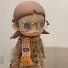 팝마트 지거 Zsiga 인형옷 1/8 BJD 액션 피규어 인형 20cm 인형의상 재킷 목도리 모자 세트, 기본, 라이트 브라운 재킷+목도리 세트