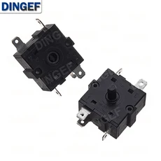 AC 전기 히터 기어 노브 스위치 4 로터리 선택기 온도조절기 3 온도 제어 250V 16A 2 3 5 핀, 1PCS, 5 Pole 4