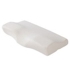 Briturn 나비잠베개 오래가는 편한 항균 메모리폼 경추 교정, 화이트 A, 1개