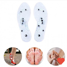 생활선물세트 마그네틱 실리콘 인솔 신발패드 마사지 깔창, 투명 BL01873, 1개