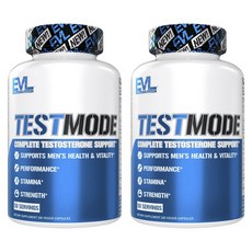 EVLUTIONNUTRITION 테스트모드 컴플리트 테스토스테론 서포트 베지 캡슐, 100정, 2개