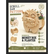 (영문도서)Beaver Scroll Saw Pattern: Money Box & Planter Paperback, Independently Published, English, 9798180765529