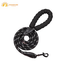 도그벤처 대형견 리드줄 중형견 진돗개 반려견 산책줄 목줄 12mm 2M, 1개, 블랙