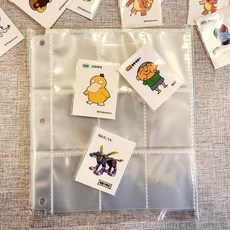 띠부씰앨범 포켓몬카드 띠부띠부씰 앨범속지 스티커 실 북 도감 3공 바인더 내지 속지 10매, 2.포켓몬 카드앨범 속지(10매)