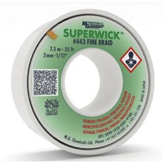 443 디솔더링 브레이드납땜 제거 SUPRWIK 075인치 너비 그린 25피트 길이, 443 디솔더링 브레이드납땜 제거 SUPRWIK 075