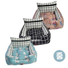 강아지방석 고양이방석 엘리시아 뉴아도라 침대 중 강아지쿠션 애견 반려견쿠션, 나비베이지, 본상품