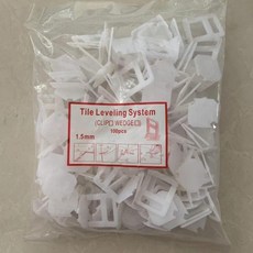 瓷磚卡子找平器底座貼牆地磚輔助工具留縫十字架貼瓷磚插片調平器, 1個, 1.5mm底座一包100個