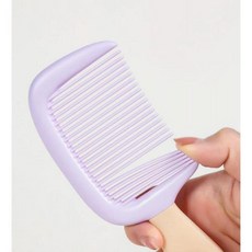 휴대용 미니 아이스크림모양 머리빗 데일리용 헤어브러쉬, SN.파스텔빗 핑크
