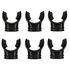 Scuba Choice 다이빙 레귤레이터 문어 마우스피스 타이 포함 (6개) 프리미엄 PVC 표준 레귤레이터에 범용 핏 | 스트레스 없는 다이빙을 위한 편안한 무바이트 디자, Black